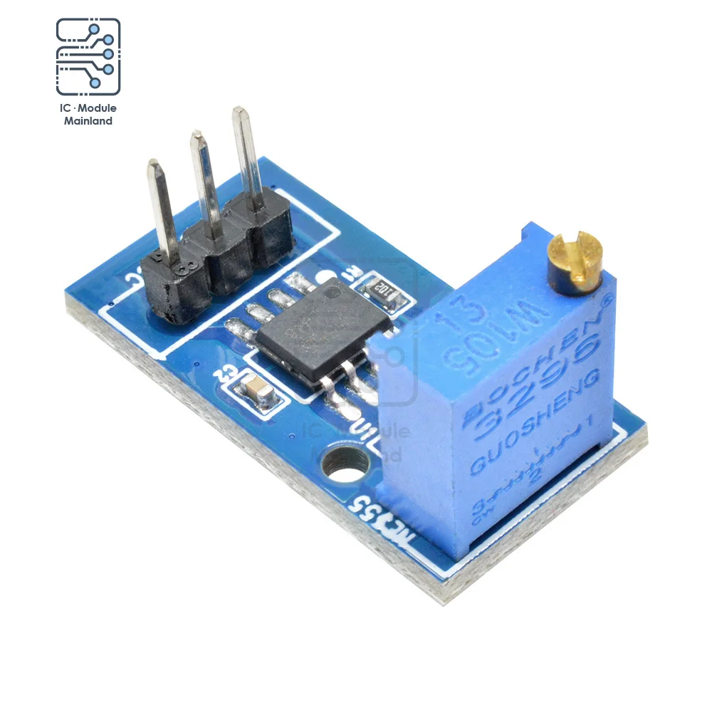 1-10Pcs DC5V 12V NE555 Adjustable Resistance Frequency Pulse Generator Module Single Channel Output Board Generators for Arduino