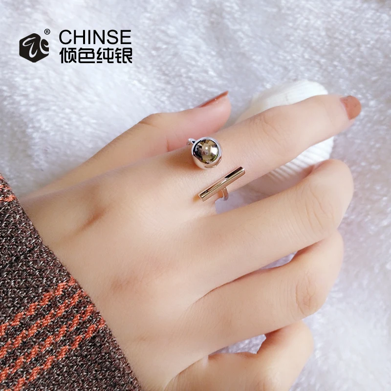 Simple Vintage Bohemian Ball Lines Finger Rings for Women Wedding Engagement Jewelry Trendy Party