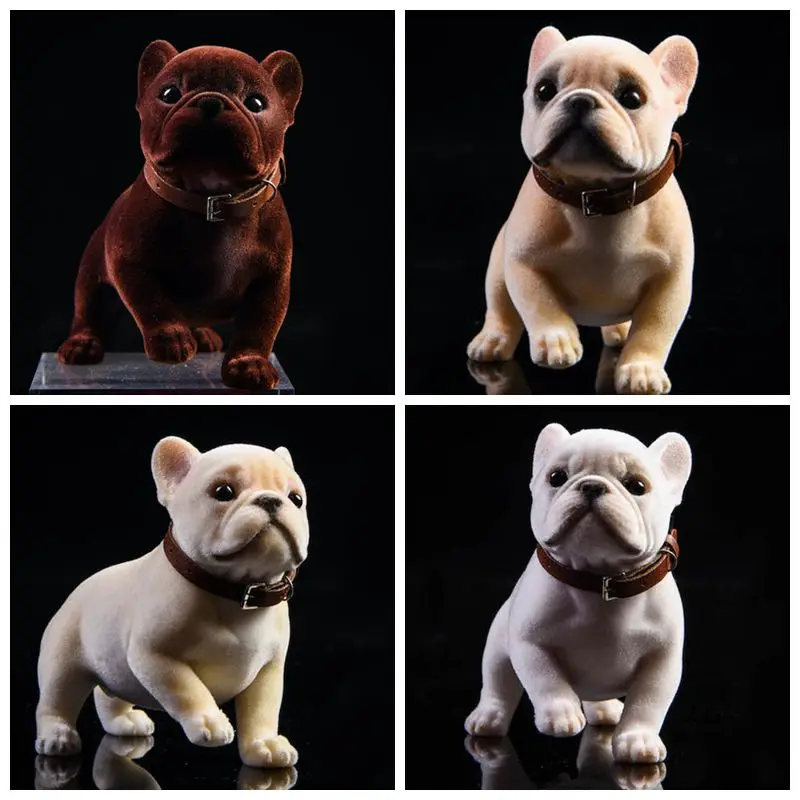 1/6 Scale French Bulldog Dog Cute Pet Animal Figure Model Toy Party Home Car Decor Accessories