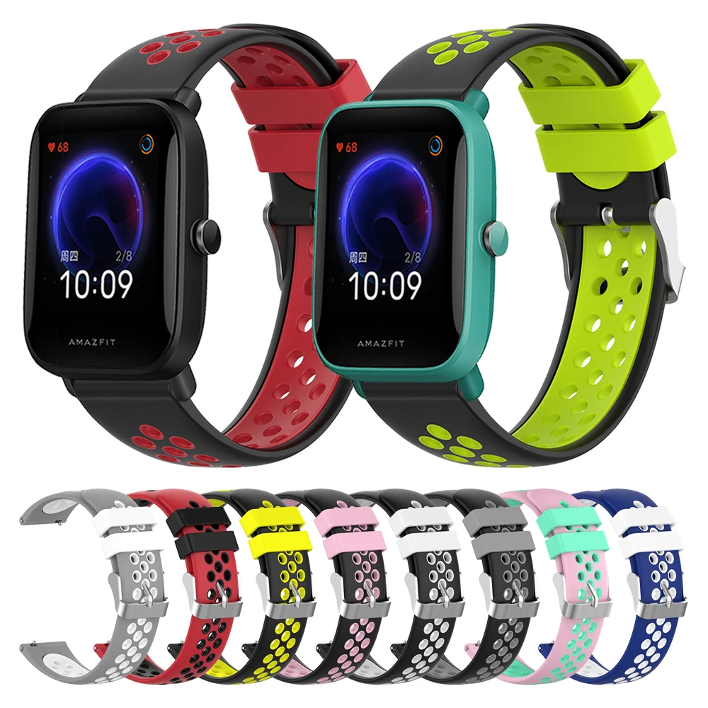 Colorful Silicone Strap For Amazfit Bip U Smartwatch Band For Amazfit GTS 2 / Bip S Lite Replace Bracelet Watchband