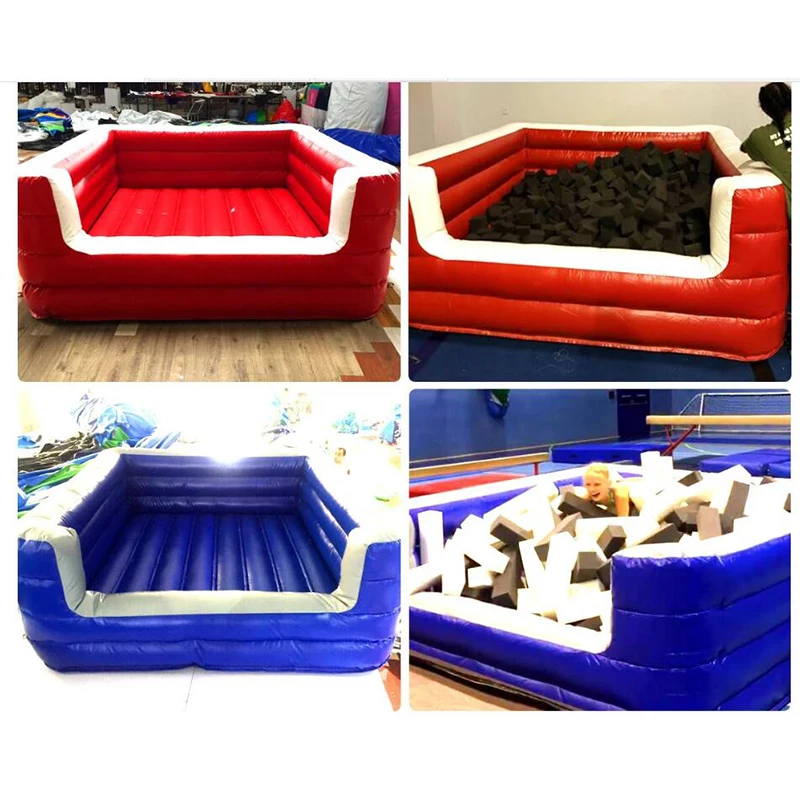 High Quality Gymnastics Inflatable Air Pit Jumping Foam Pit Bounce Air  Ball Pit For Training Party Rental