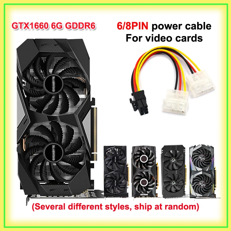 

Совершенно новая видеокарта GTX1660, видеокарта GTX1660TI, графическая карта GPU GTX1660 для игрового компьютера, поставка оборудования, 2 года гарантии