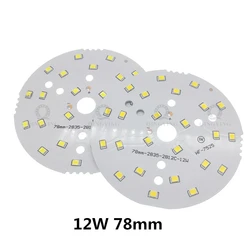 10 sztuk 12W wysokiej jasności LED PCB 50mm-100mm średnica SMD 2835 Panel lampy zimny biały/ciepły biały do sufitu światła lampa świecąca W dół