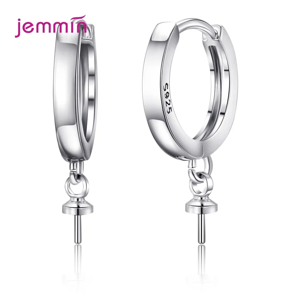 Echte s925 gestempelte Sterling Silber Creolen für Frauen Mädchen New Desin Mode Piercing Huggie Ohrring Oor bellen