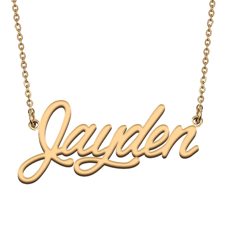 

Jayden Custom Name Necklace Customized Pendant Choker Personalized Jewelry Gift for Women Girls Friend Christmas Present