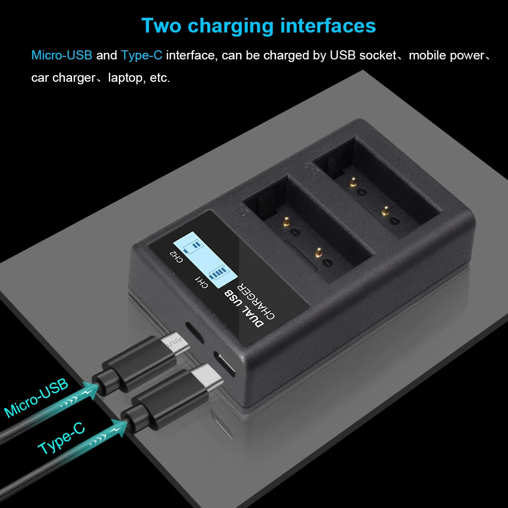 NP-W126 NPW126 NP W126 LCD USB Chargeur pour Fujifil Fuji NP-W126 Batterie X-T3 XA5 XT20 XT2 XT1 XT100 X-A1 XT10 XE3 X100F X-PRO2