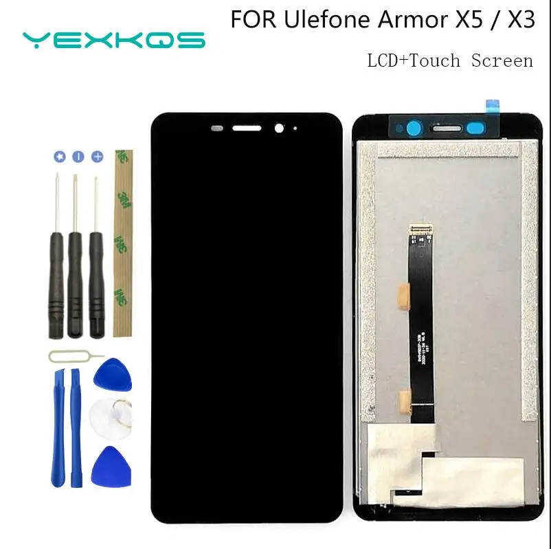 

5.5" For Original Ulefone Armor X5 / X3 X9 X10 X11 LCD Display Touch Screen Digitizer Assembly Replacement Armor X5 PRO Display