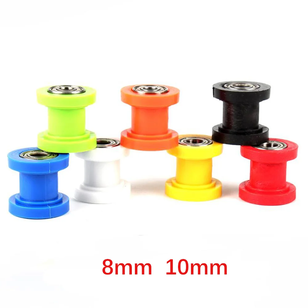 Motorcycle 8/10mm Wheel Tensioner Guide Drive Chain Roller Pulley For ATV XR CR CRF Enduro Motocross Pit Dirt Mini Bike