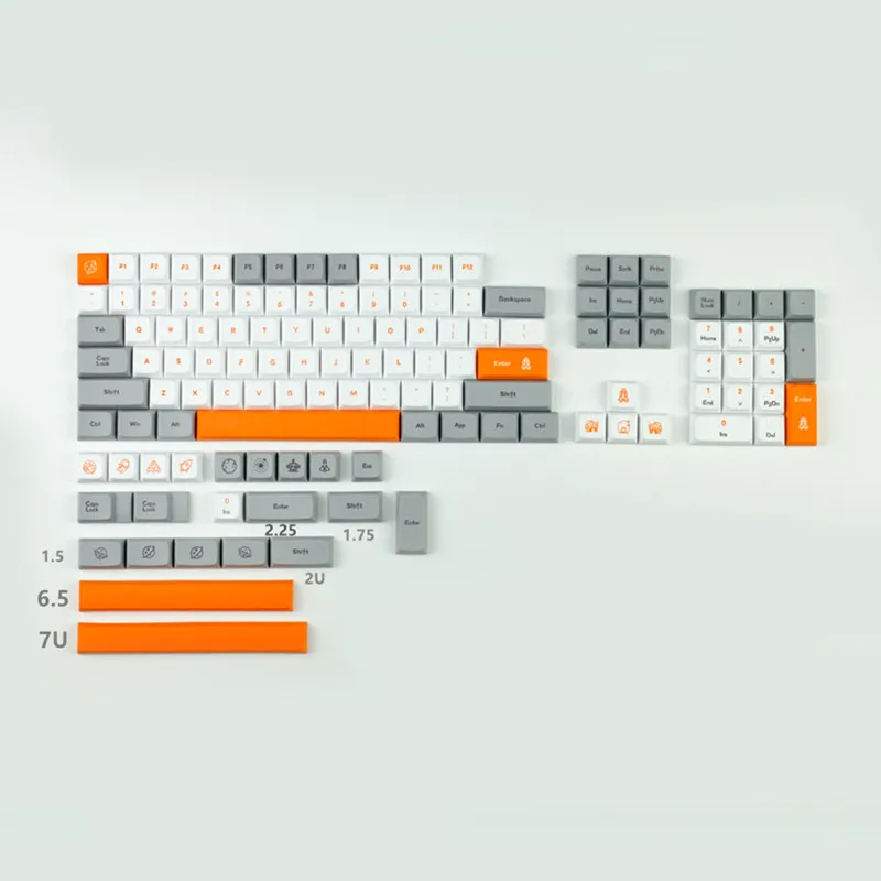 บุคลิกภาพ XDA Happy Planet Keycap PBT ระเหิด Mechanical คีย์บอร์ด Key การ์ตูน Keycap 7U อาหารเสริมเต็มชุด