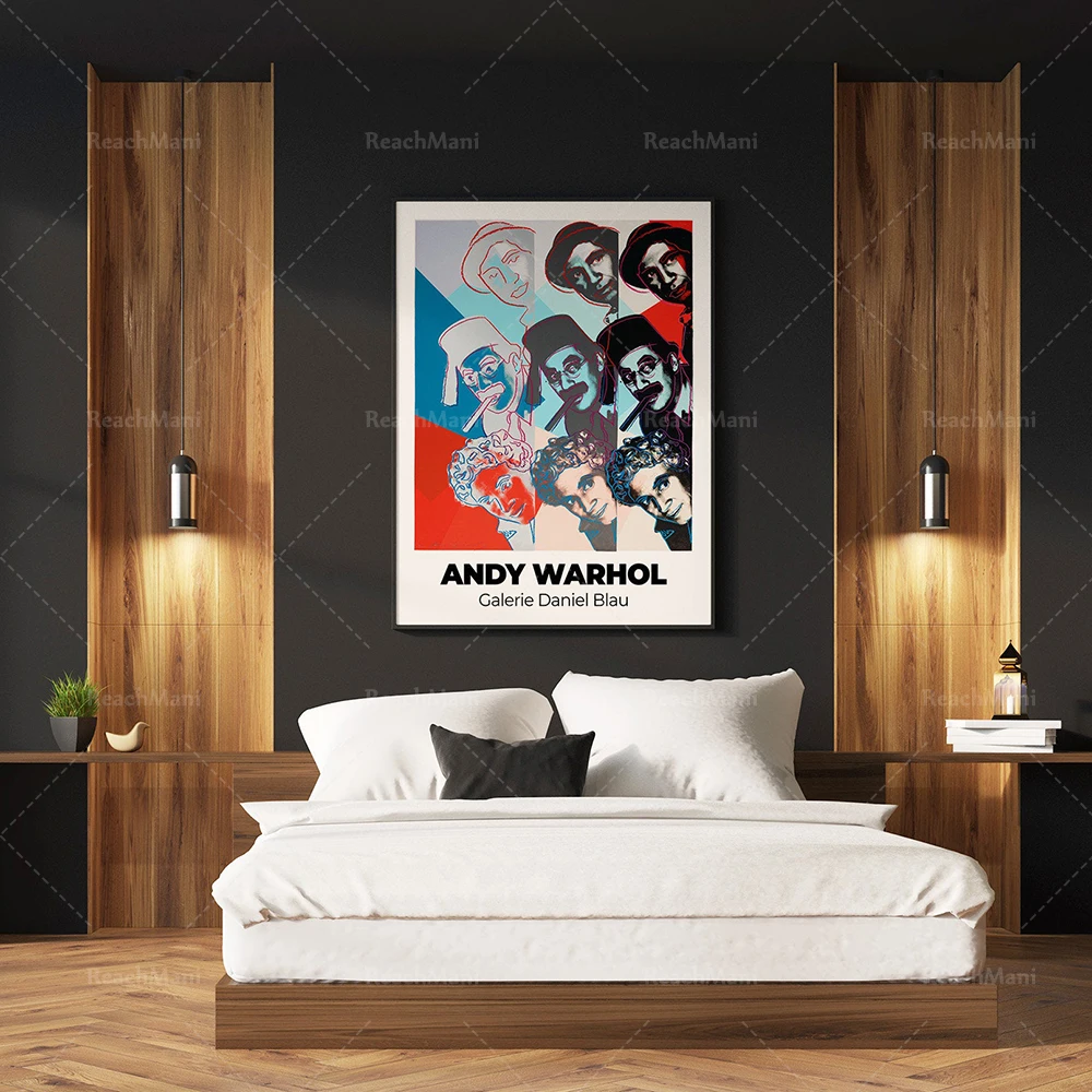 Andy Warhol Exhibition Poster/Marx Brothers Art Print/Printable Warhol Art Poster/Art Print