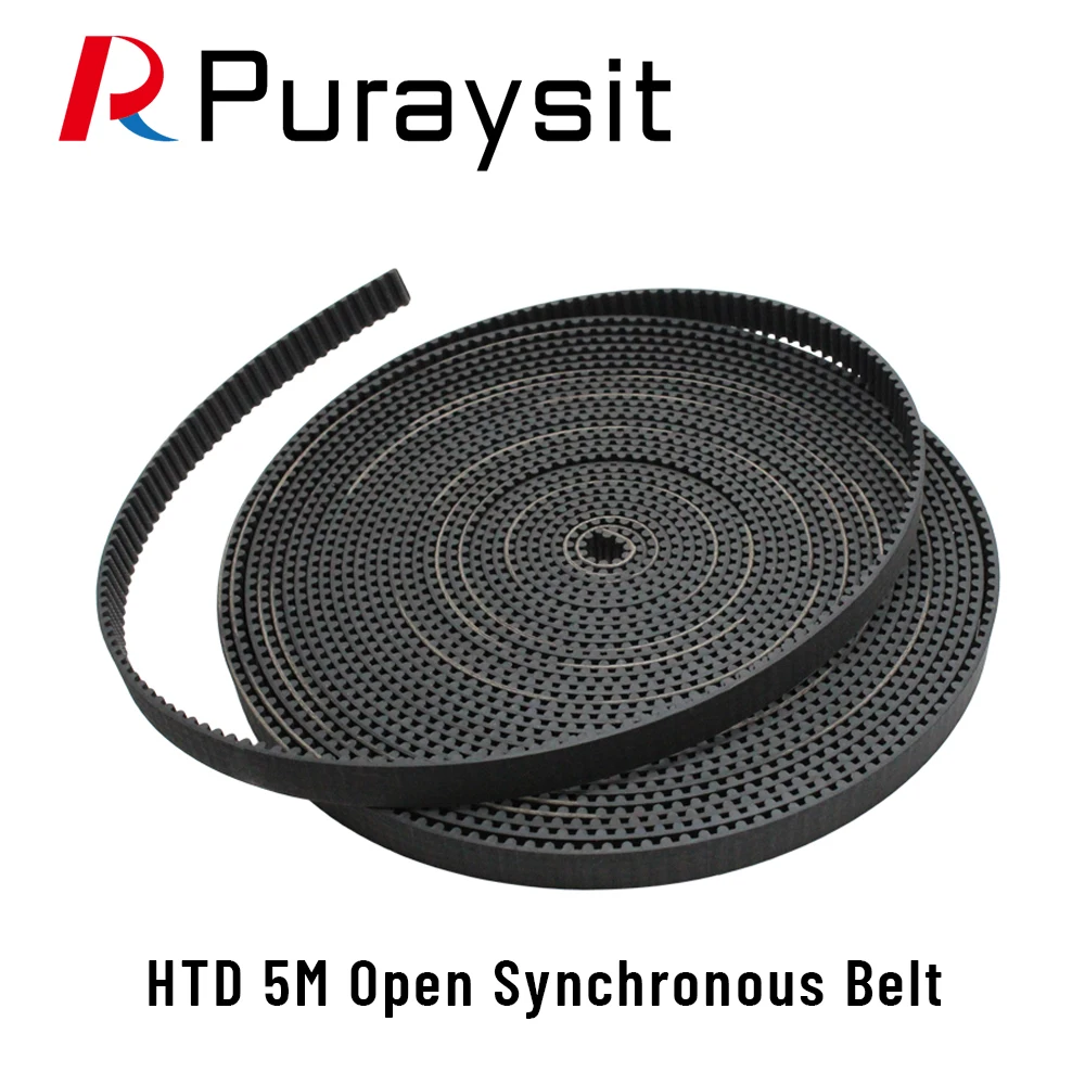 

Puraysit HTD5M timing belt Width 15 20 30mm HTD 5M Open Synchronous Rubber fiberglass Neoprene HTD5M Open Belt Pulley CNC