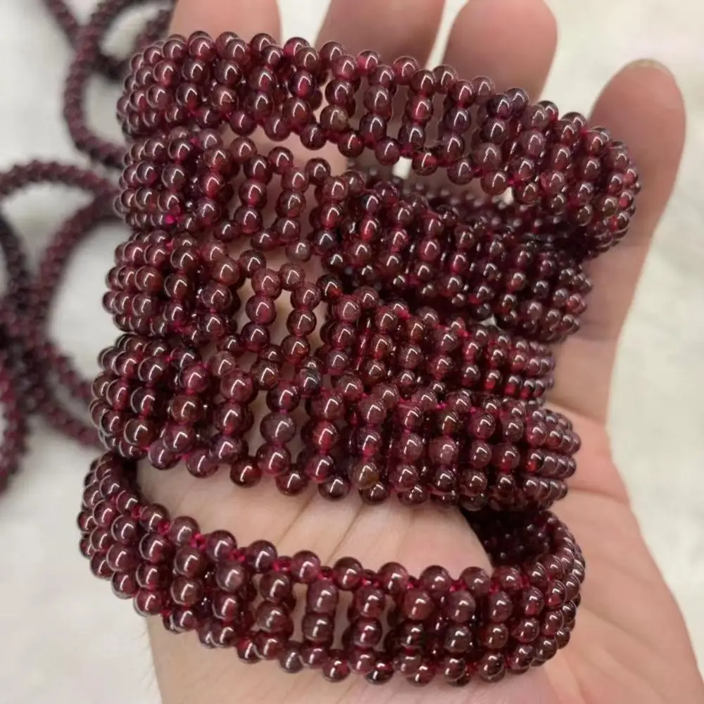 red garnet stone bracelet natural gemstone jewelry bracelet DIY bracelet  for woman wholesale !