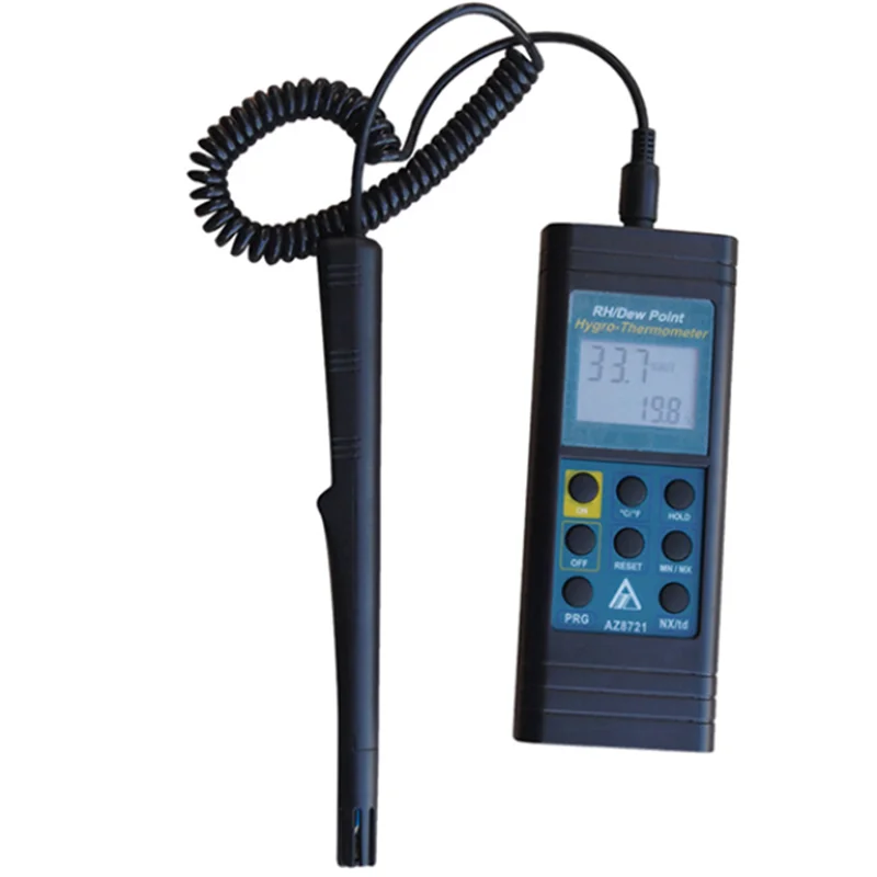 AZ 8721 Humidity Meter USB Interface,Simultaneously Dual Display Temperature and Humidity,Resistance Polymer Sensor.