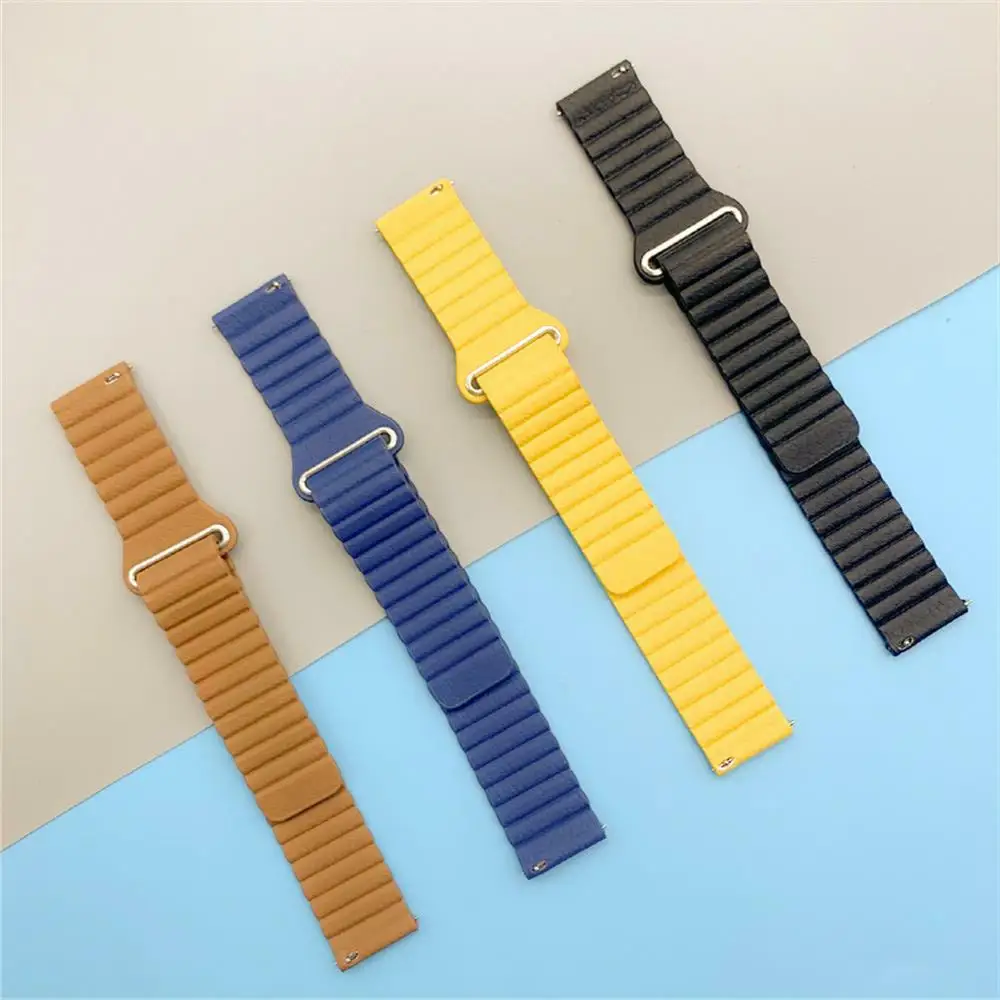 20mm 22mm Magnetic Buckle Leather Strap for Garmin Vivoactive 4 3 Watch Band for Vivomove HR Garmin Move/Active Watch Watchband