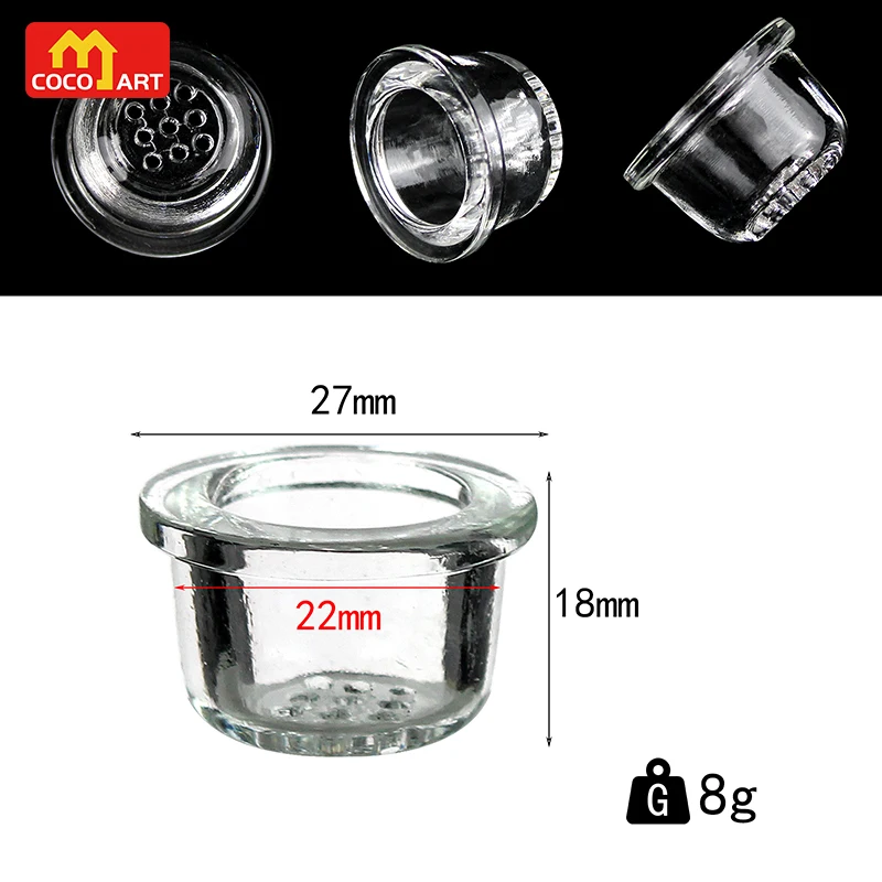 5pcs Big Nine Hole Tobacco Glass Bowl Smoking Cigarette Accessories Can be Used in Many Types of Pipes