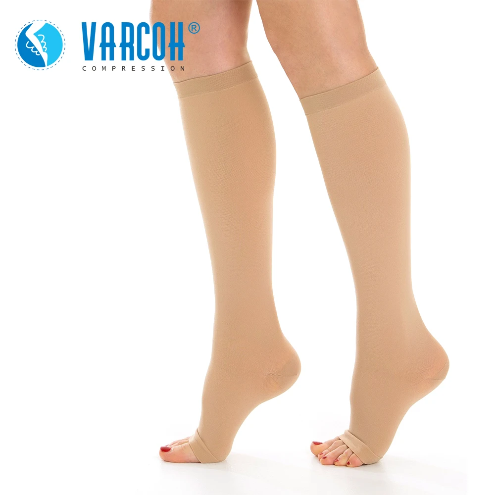 Calcetines de compresión para hombre y mujer, medias de 20 a 30 mmHg, mejor apoyo médico, para correr, enfermería, senderismo, recuperación, vuelo,