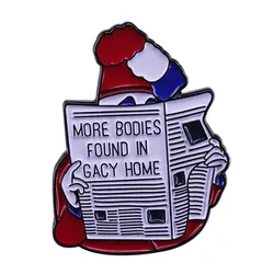 Serial Killer John Wayne Gacy  Pogo the clown soft Enamel pin horror halloween gift