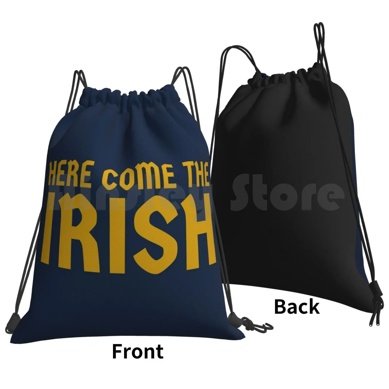 Fighting Irish , Here Come The Irish Backpack Drawstring Bag Riding Climbing Gym Bag Fighting Irish