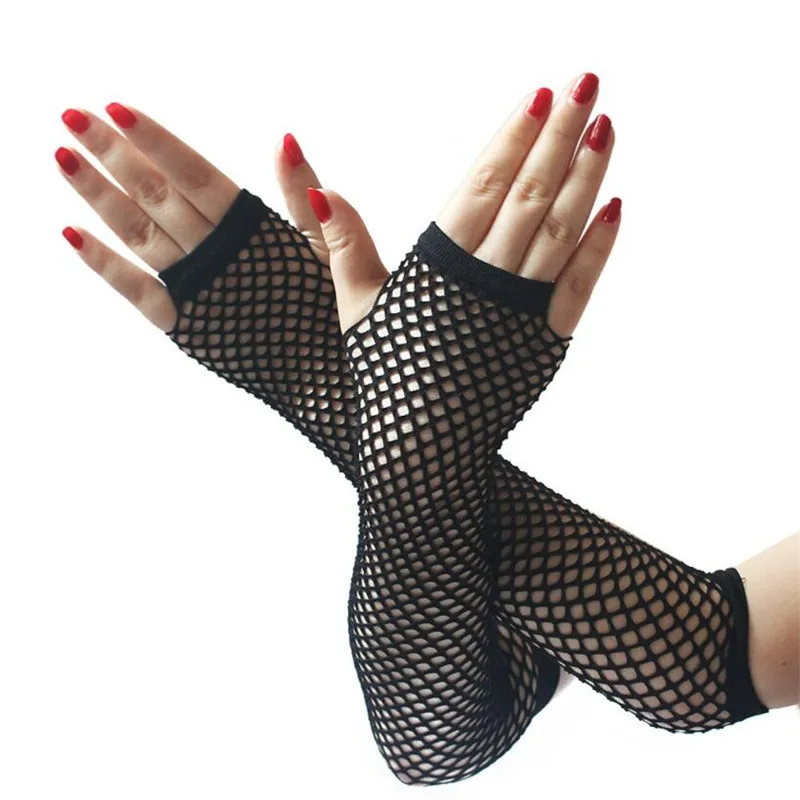 New Fashion Neon Fishnet Fingerless Long Gloves Leg Arm Cuff Party Wear Fancy Dress For Womens Sexy Beautiful Arm Warmer