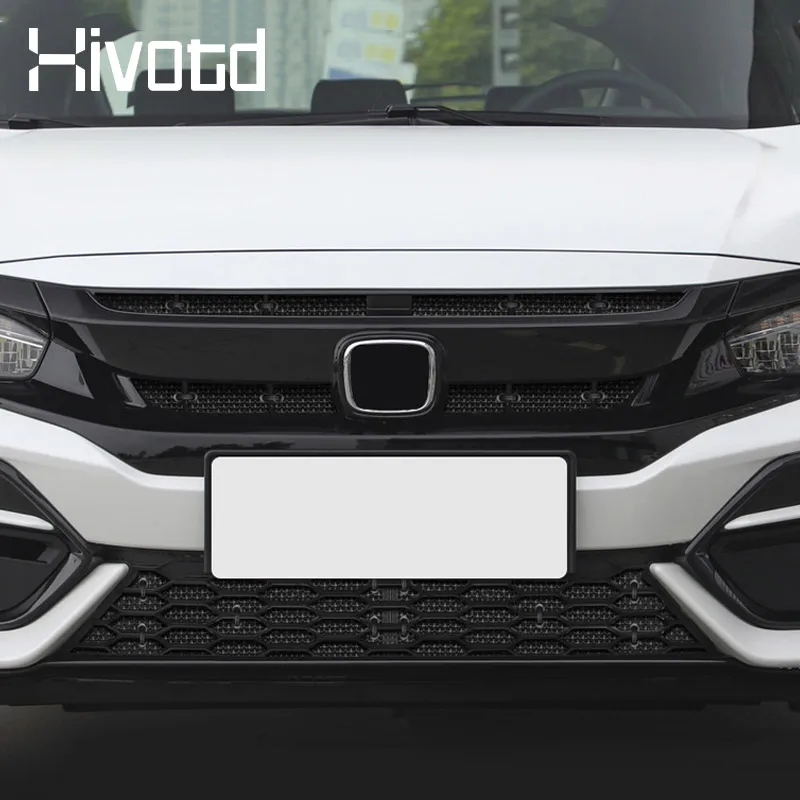 

For Honda Civic 10th 2021-2016 Car Front Grille Insect Net Screening Mesh Anti-dust Cover Exterior Decoration Accessories Parts