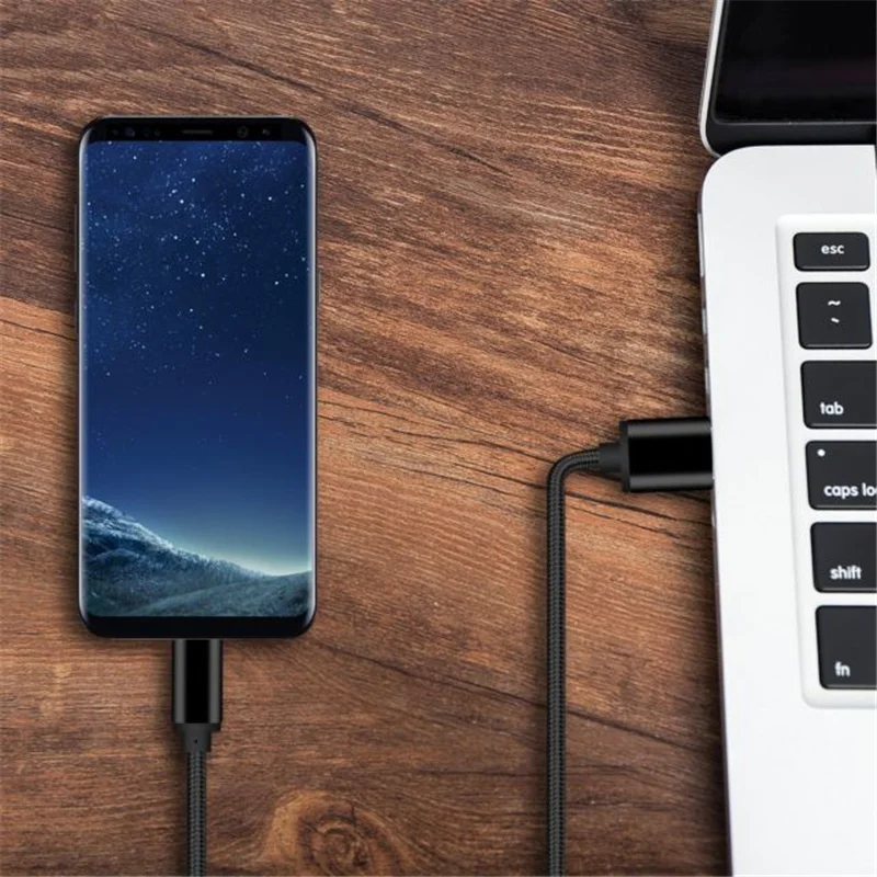 Loại C 1m Dài 2 M USB qucik sạc Dây USB C Cho Huawei P20 Lite Samsung Galaxy note 8 9 A5 A7 2017 S8 A40 S10 Sạc
