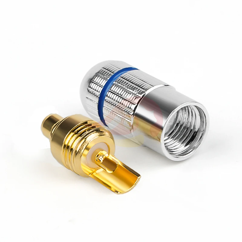 QYFANG Gold Plated Copper HiFi Earphone Pin Aluminum Alloy Audio Jack Metal Adapter Wire Connector For ie300 ie900 Headphone image 5