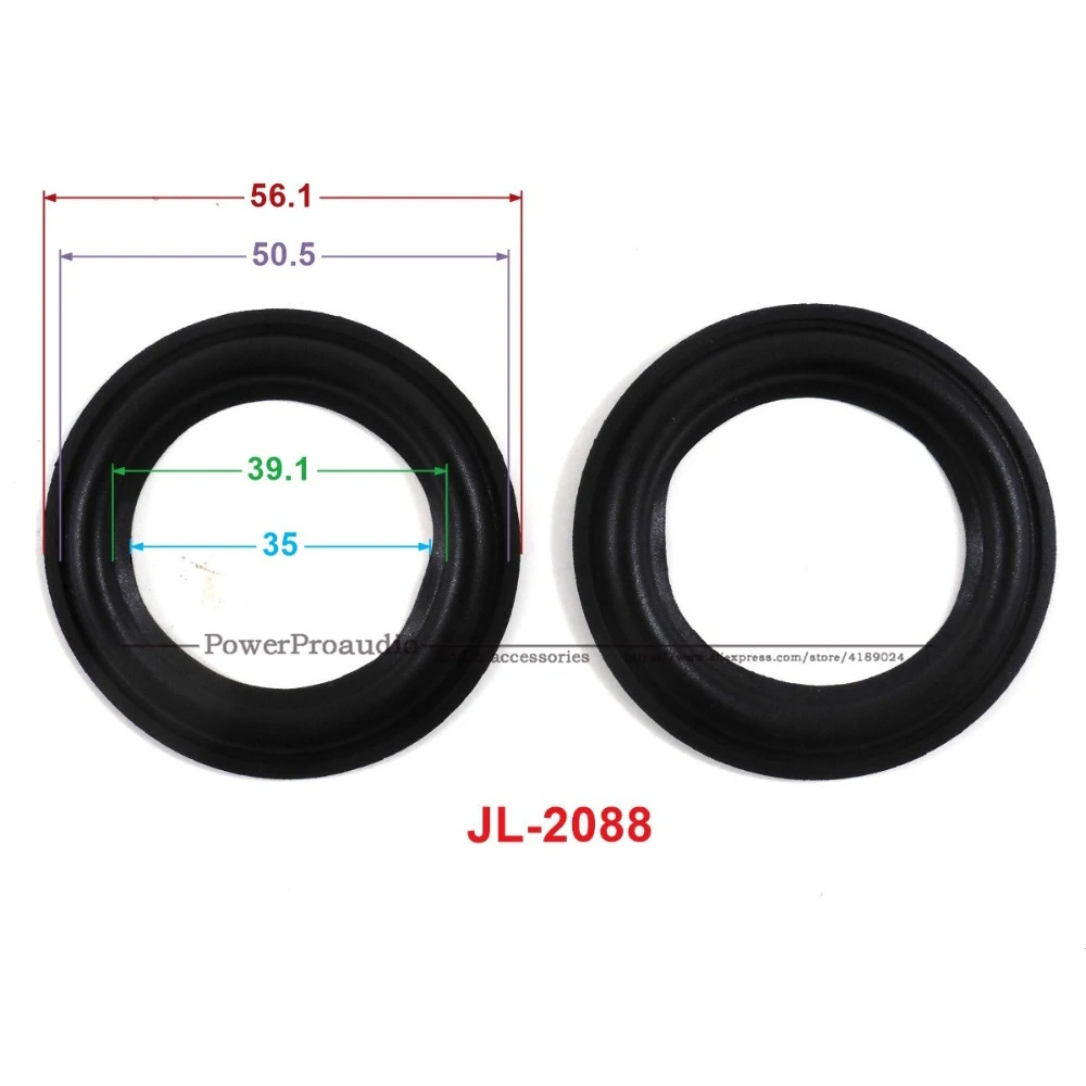 New 10 pcs /lot = 5 Pair 2.5 inch Woofer Repairable Parts / Speaker Rubber Surround  ( 56.1mm / 50.5mm / 39.1mm / 35mm )