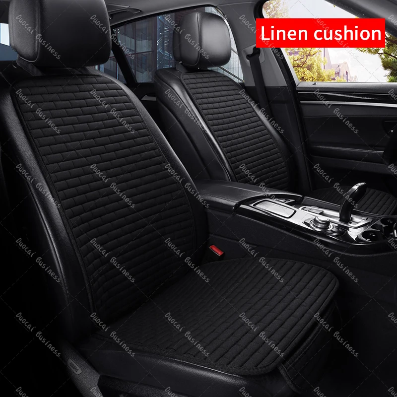 Car Seat Cover Protector Auto Flax Front Back Rear Backrest Seat Cushion Pad Auto Automotive Interior Car accessories Suv or Van