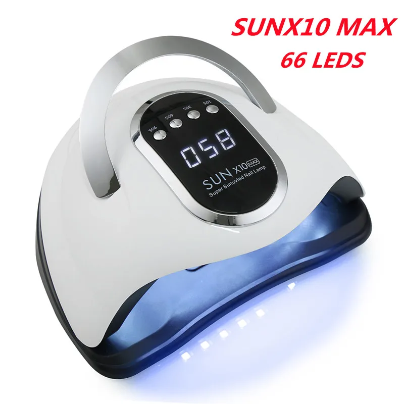 

SUN X10 MAX UV LED Nail Dryer 66LEDs Gel Polish Curing Lamp with Motion Sense LCD Display Quick Dry Lamp For Nails Manicure Tool