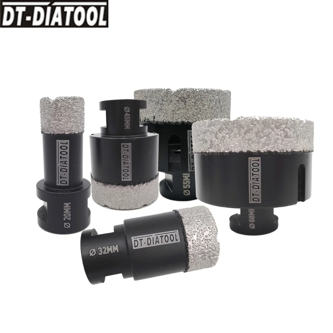 DT-DIATOOL 5pcs/pk M14 Thread Dry Vacuum Brazed Diamond Drilling Core Bits Hole Saw Drill Bits for Ceramic Tile  Marble Stone