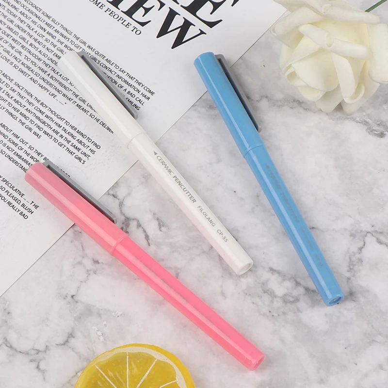 1pc Paper Cutter Creative Pen Shaped Safety Ceramic Diamond Painting Parchment Paper Cutter Tip No Rust Durable Home DIY Tool