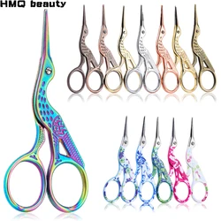 New Stainless Steel Nail Tools Eyebrow Scissors Nose Eyelash Tape Scissors Stork Scissors Facial Hair Trimmer Makeup Tool