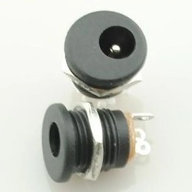 2PCS With Screw Cap DC-022 Inner Diameter 5.5mm Inner pin 2.1mm DC Power Socket