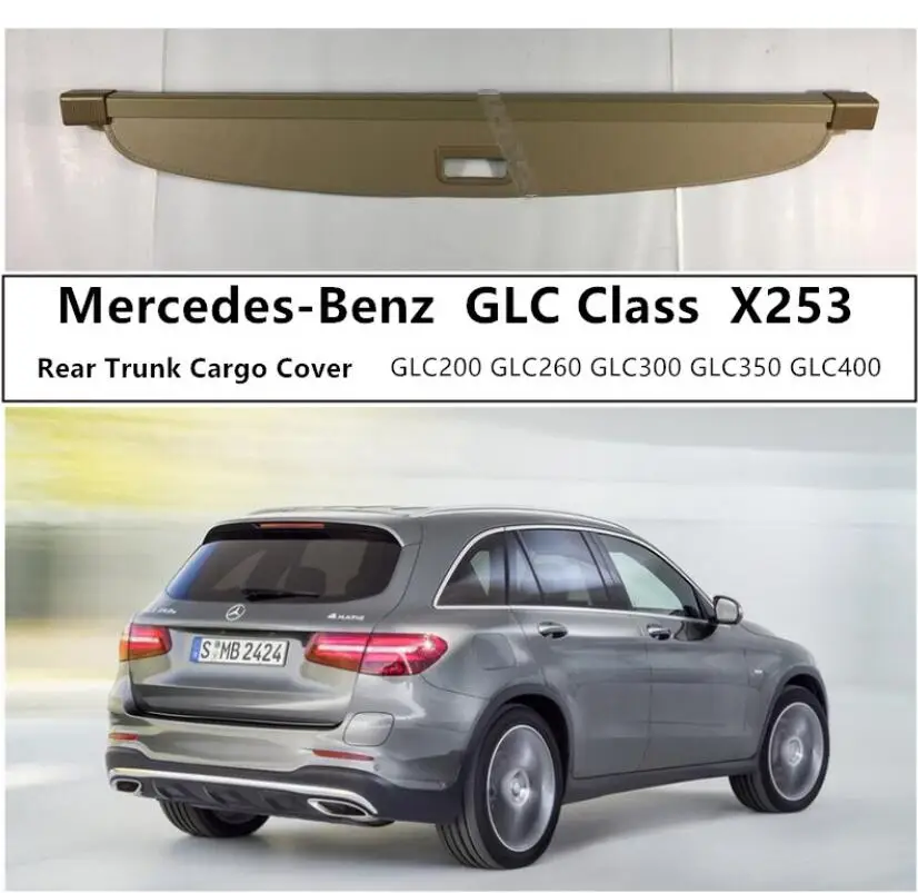 

For Rear Trunk Cargo Cover For Mercedes-Benz GLC Class X253 GLC200 GLC260 GLC300 GLC350 High Qualit Security Shield Auto Accesso