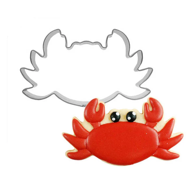 Stainless Steel Crab Cookie Cutter, Biscuit Knife, Baking Fruit, Kitchen Mold, Embossing Printing