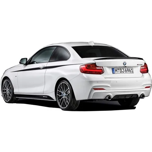 Bmw 2 Series F22 2014 Post M Performance Rear Bumper Outlet-Diffuser (Plastic)