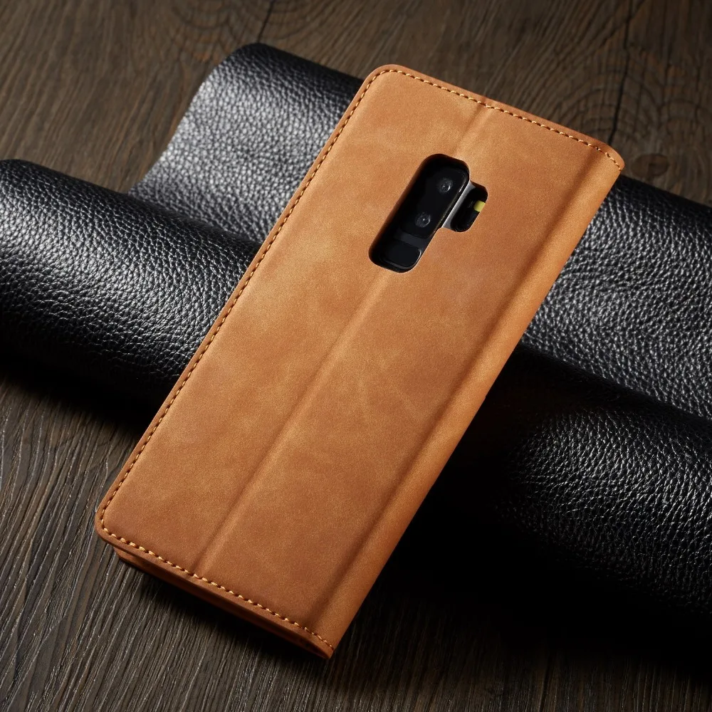 Leather Case For Samsung Galaxy S10 S10E S9 S8 Plus Note 10 Pro 9 8 Flip Book Case For Samsung S 10 Plus Magnetic Wallet Cover