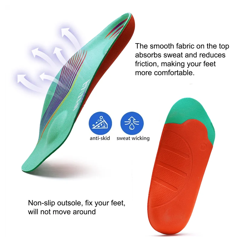 1/2 Length Orthotics Insoles Arch Support Sneaker Inserts Plantar Fasciitis, Heel Spur Pain,Flat Feet Orthopedic Sport Shoe Sole