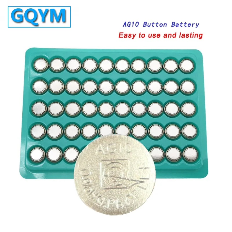 

Sale 50pcs AG10 Lr1130 1130 1.5v Alkaline Sr1130 389A Lr54 L1131 Button Battery MP3 Players,Toys Watch Batteries