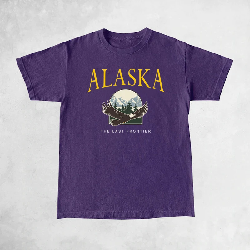 Alaska Eagle Nature Travel T Shirt Cotton Loose O Neck Vintage Tee Shirt Fashion Woman Tshirts Female Cute Aesthetic Graphic Top