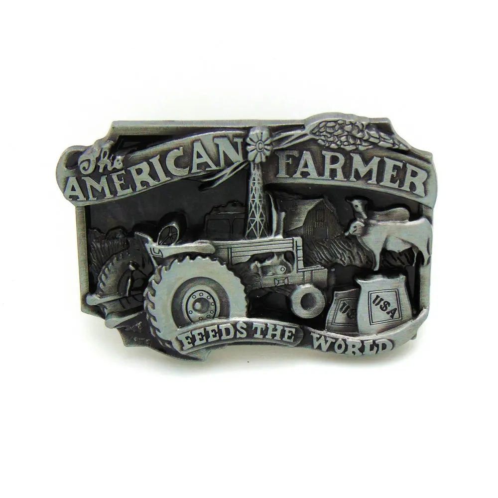 

Western cowboy farm scene simple atmosphere zinc alloy belt buckle men and women the same couple gift models