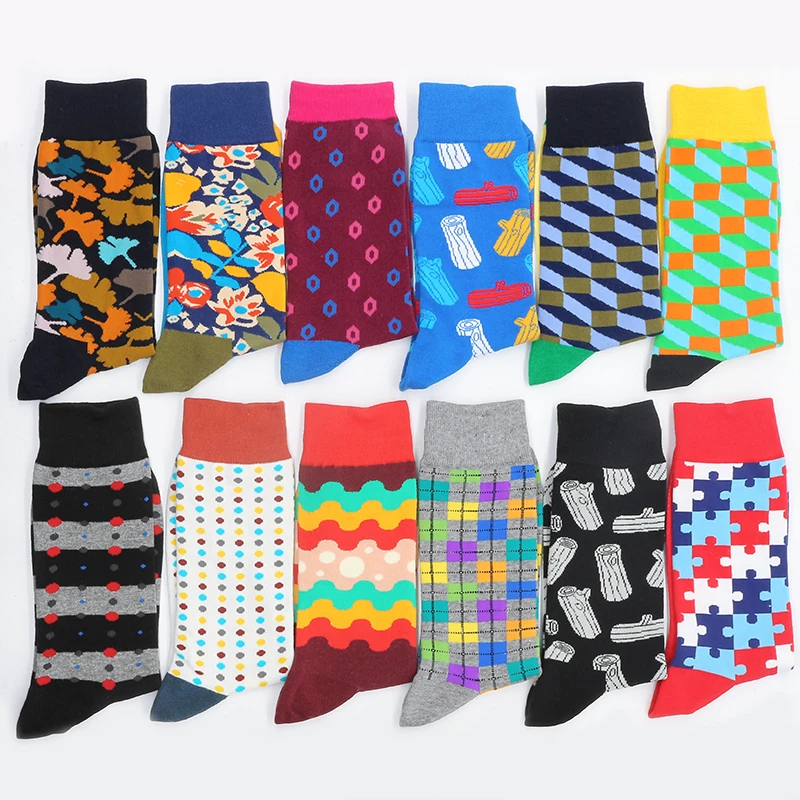 

Men's Cotton Happy Socks Christmas Gifts Winter Warm Women's Print Sock Set Funny From The Factory Dropshipping Contact Us