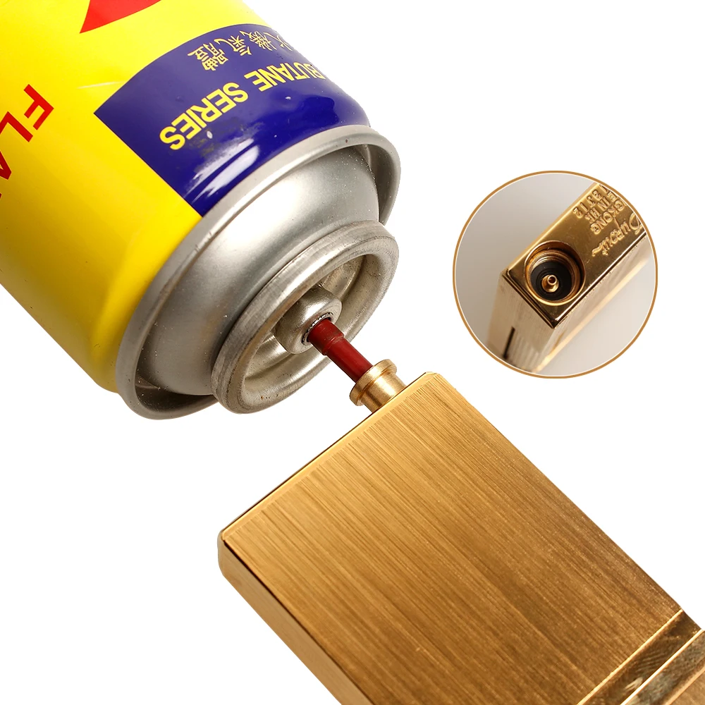 100% New Durable Butane Gas Adapter T Shape Brass Copper Head For Dupont Ligne 2 Lighter Smoking Accessories Wholesale