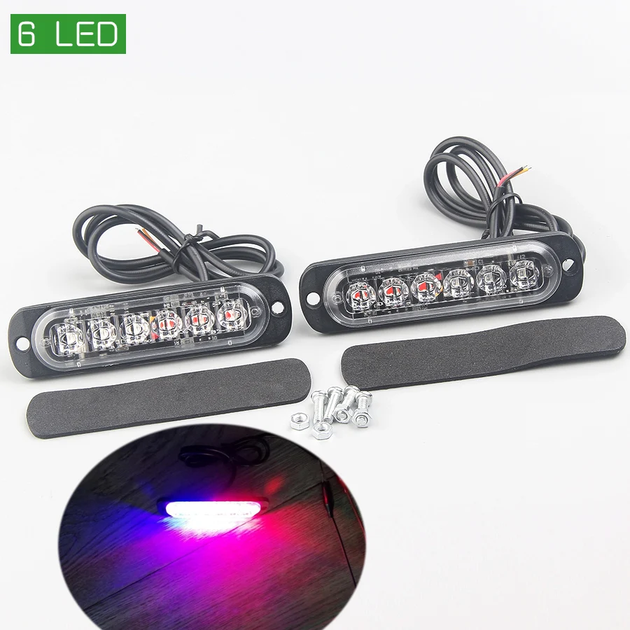 12V 24V Red Blue Led Police Strobe Light Universal For Emergency Warning Flashing Lights Bar Vehicle Car Boat SUV Pickup Lamp