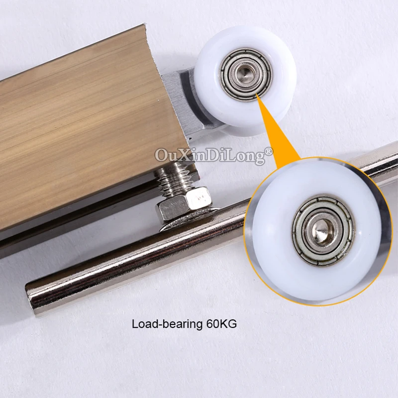 Hohe Qualität 4PCS Heavy Duty Schiebetür Rollen 4 Räder Hängen Riemenscheiben Schrank Kleiderbügel Räder Möbel Hardware