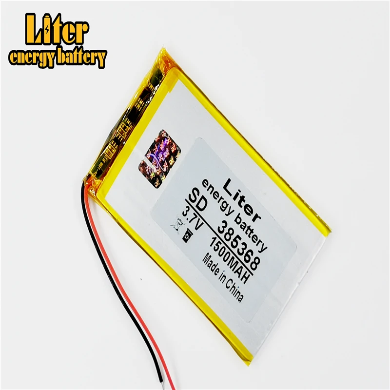 

3.7V lithium Tablet polymer battery 385368 1500mah GPS navigation tachograph reading machines