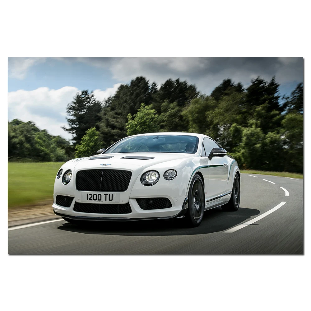 Bentley Continental GT3 R Supercar Photo Decorative Posters and Prints Canvas Painting Wall Art Picture For Living Room