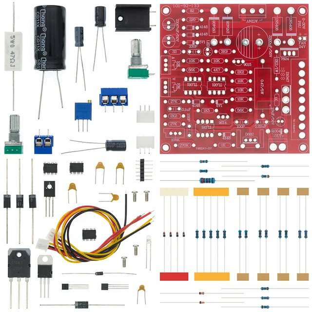 0-30V 2mA-3A zasilacz regulowany DC zestaw do samodzielnego montażu ciągle regulowane ograniczenie prądu zestaw regulatora napięcia