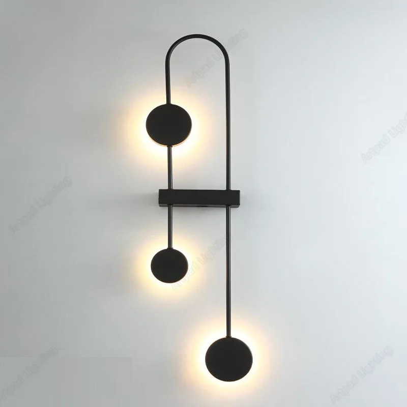 

Nordic Gold Black Wall Light Led Bedroom Bedside Lamp Modern Wall Sconces Interior Lighting Background Decor Aisle Lamp 18W