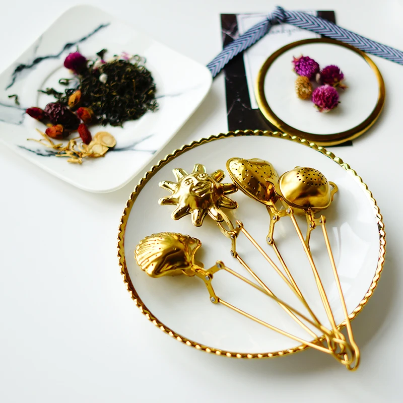 Creative Stainless Steel Tea Infuser Metal Shell Heart Star Pattern Reusable Tea Coffee Strainer Tea Tools Teapot Accessory